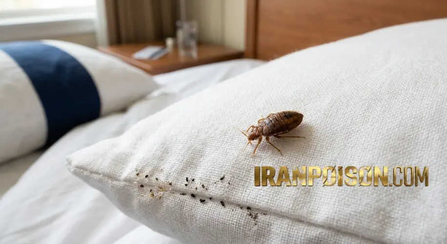 ساس روی تخت خواب