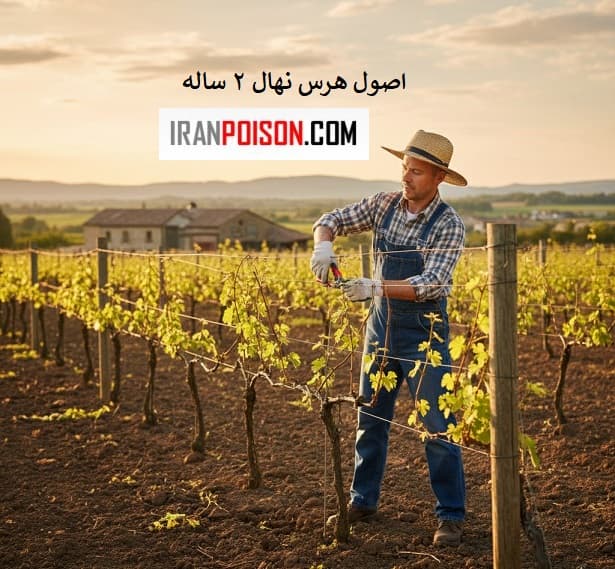 اصول هرس نهال ۲ ساله