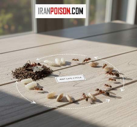 پویایی جمعیت مورچه ها در فضای محدود