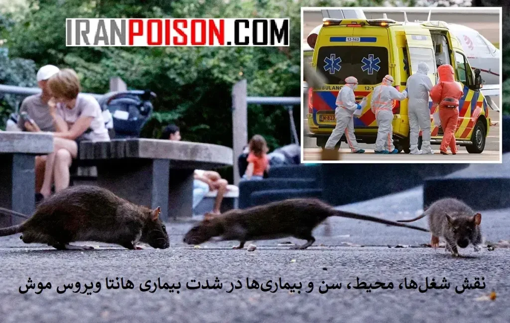 شغل‌ها و ارتباطشان با شدت بیماری ویروس هانتا-ایران سم