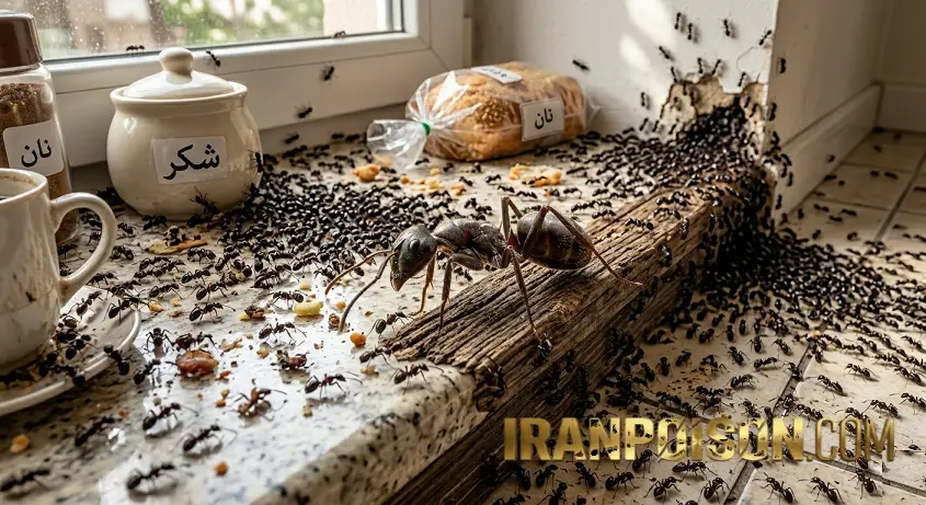 از بین بردن مورچه مزاحم